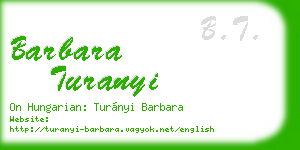 barbara turanyi business card