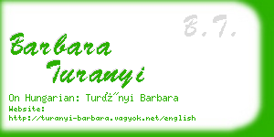 barbara turanyi business card